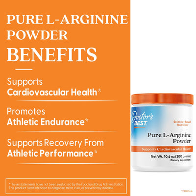 Dr Best Pure L-Arginine Powder - Vitamins & Minerals, 300g - Image 3