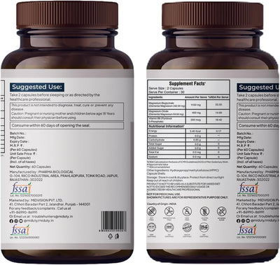 Miduty Chelated Magnesium Bisglycinate with Vitamin B6 - High Absorption 60 Veg Capsules - Image 8