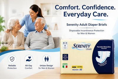 Serenity Adult Incontinence Briefs - Extra Absorbency, Medium Size, 30 Count - Image 7