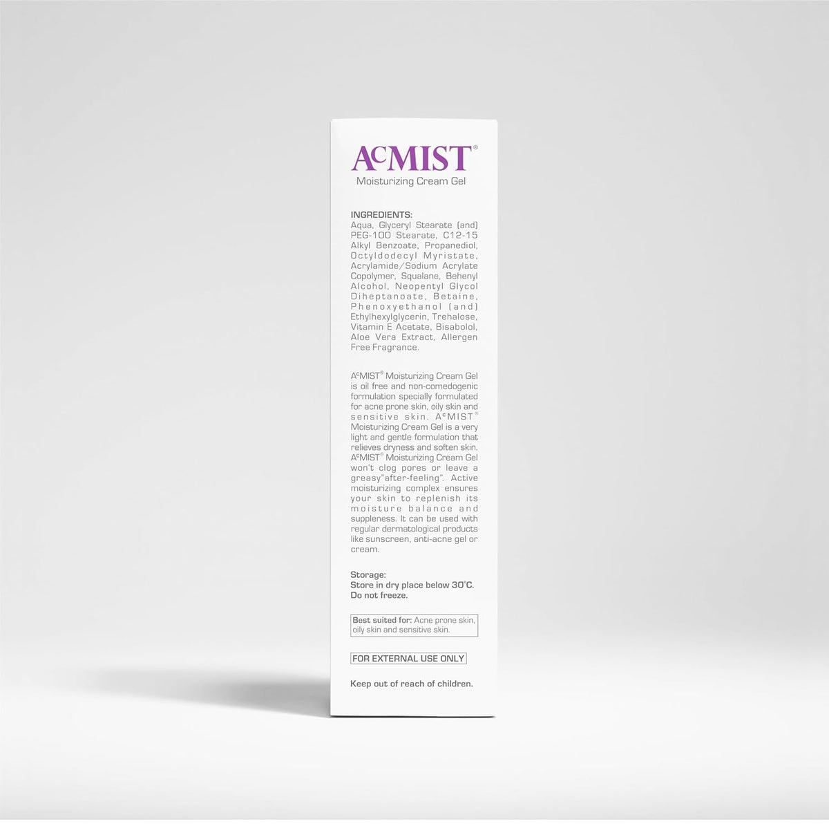 Brinton ACMIST Moisturising Gel - Face Moisturiser, 100g - Image 2