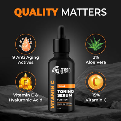 Beardo Vitamin C Serum - 15% Ascorbic Acid, Oil Balancing, 30ml - Image 3