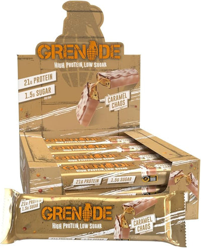 Grenade Protein Bar - Caramel Chaos, 12x60g (6/case)