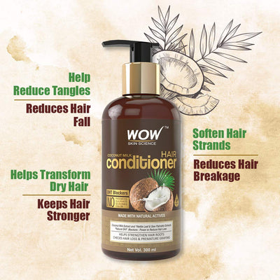 Wow Coconut Milk Conditioner for Nourished Hair, 300ml - Image 3