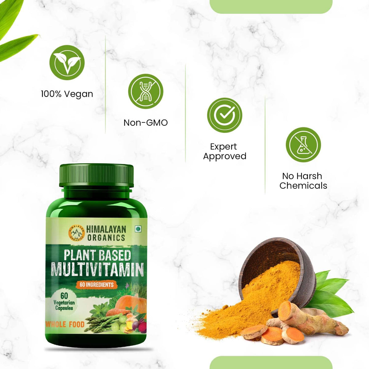 Himalayan Organics Plant Based Multivitamin Tablets - 60 Count - Image 3