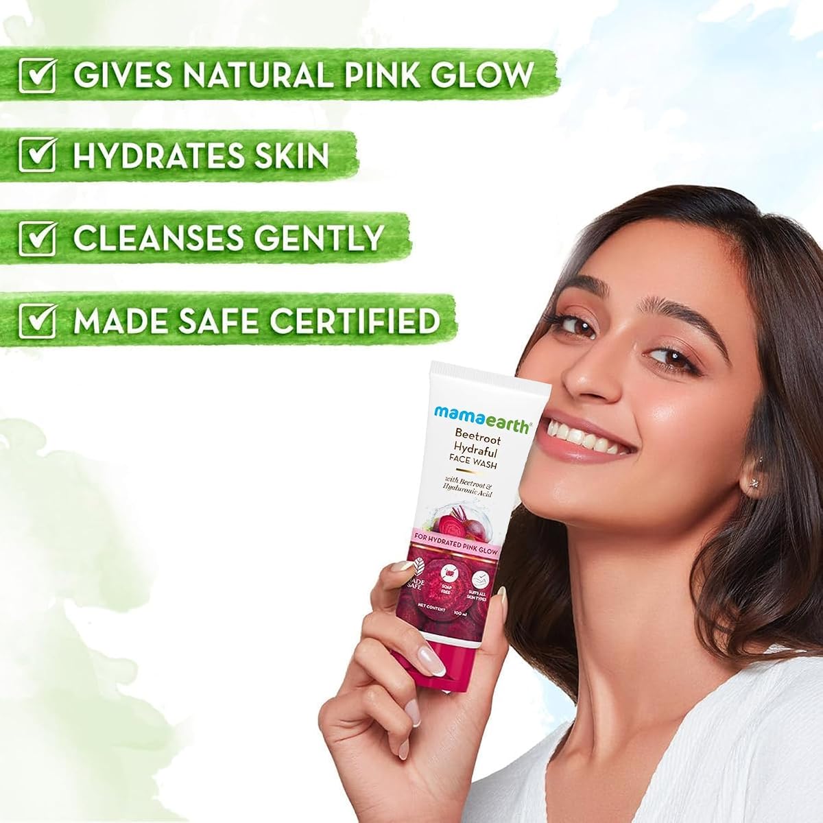Mamaearth Beetroot Gentle Face Wash with Hyaluronic Acid - 100ml - Image 5