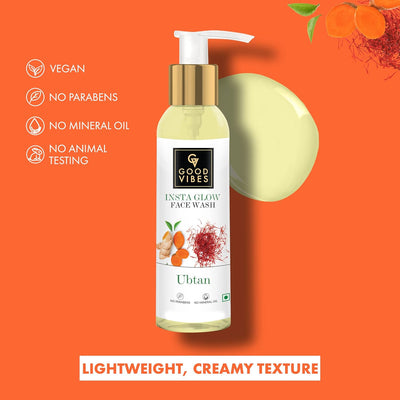 Good Vibes Ubtan Insta Glow Face Wash - 120 ml - Image 5