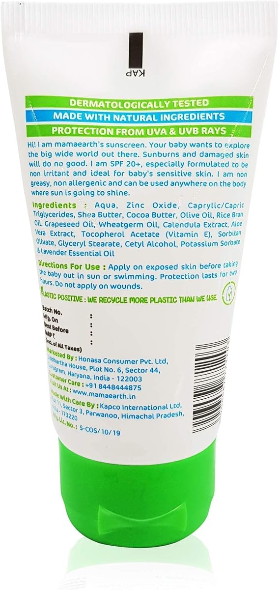 Mamaearth Mineral Based Sunscreen Cream with Zinc Oxide - 50ml - Image 3