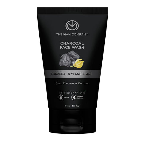 The Man Company Charcoal with Ylang Ylang & Argan Essential Oils Face Wash (100 ml)