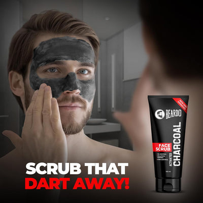 Beardo Charcoal 4-in-1 Gift Set - Face Wash, Peel-Off Mask, Scrub & Soap - Pack of 4 - Image 8