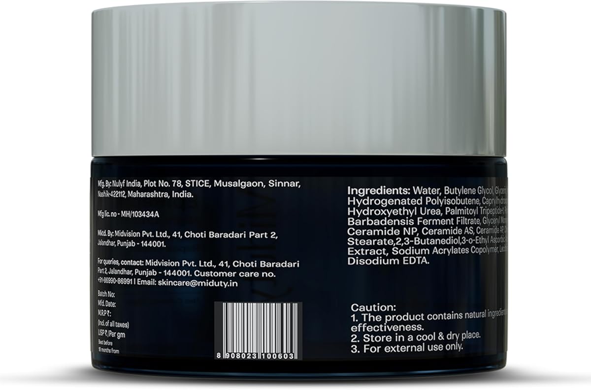 Miduty EpiRepair Night Cream - Peptide & Ceramide Skin Barrier Repair - 50g - Image 6