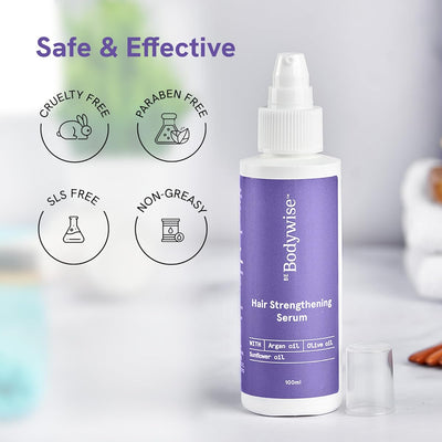 Be Bodywise Hair Strengthening Serum with Argan, Sunflower & Olive Oil - 100ml - Image 6