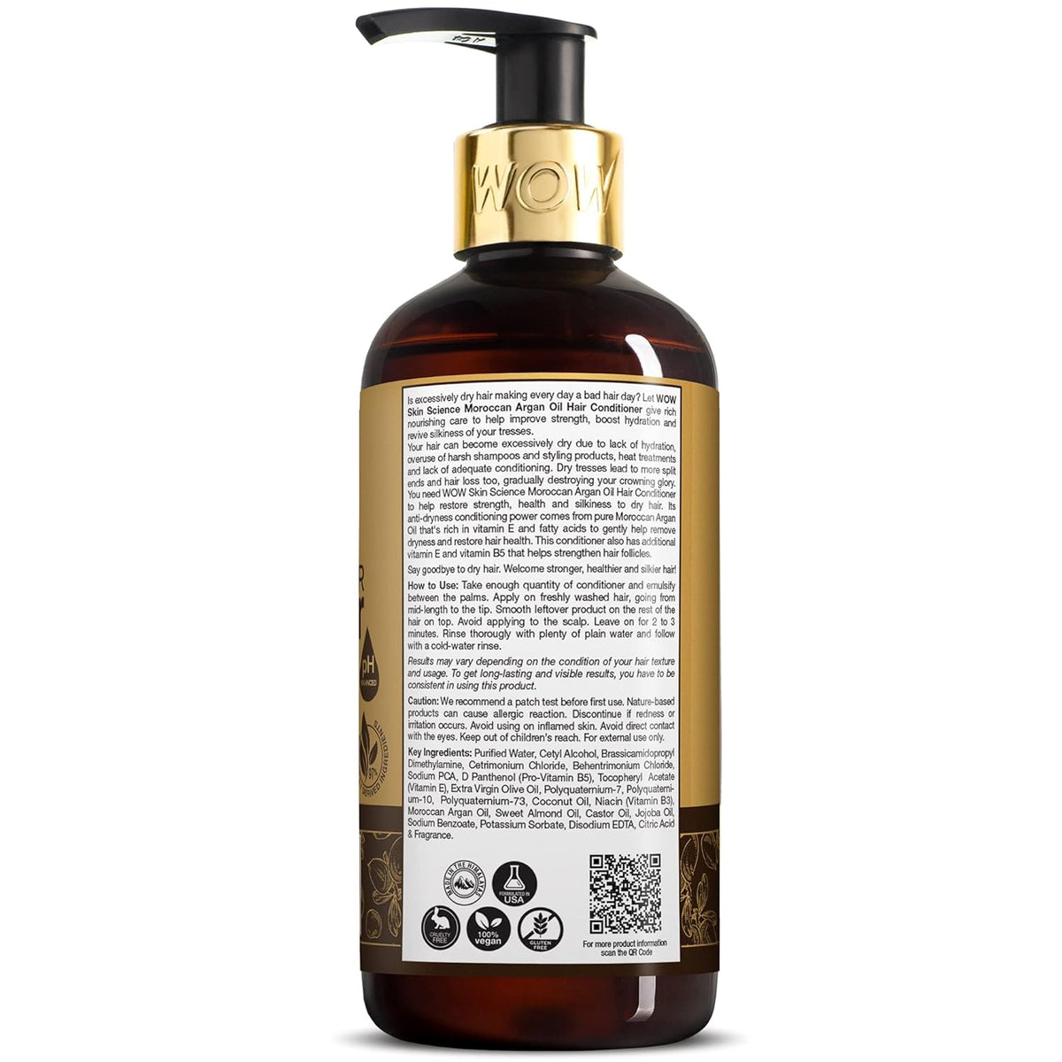 Wow Argan Oil Conditioner 300ml - Nourishing Shampoo & Conditioner - Image 2