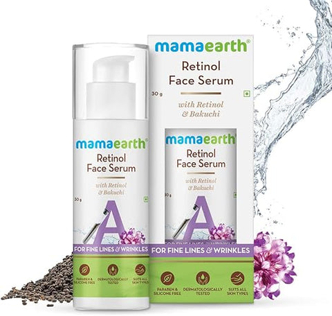 Mamaearth Retinol Face Serum with Retinol & Bakuchi for Fine Lines & Wrinkles