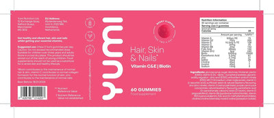 Yumi Hair, Skin & Nails Gummies - Biotin, Mixed Berries, 60 Count - Image 8
