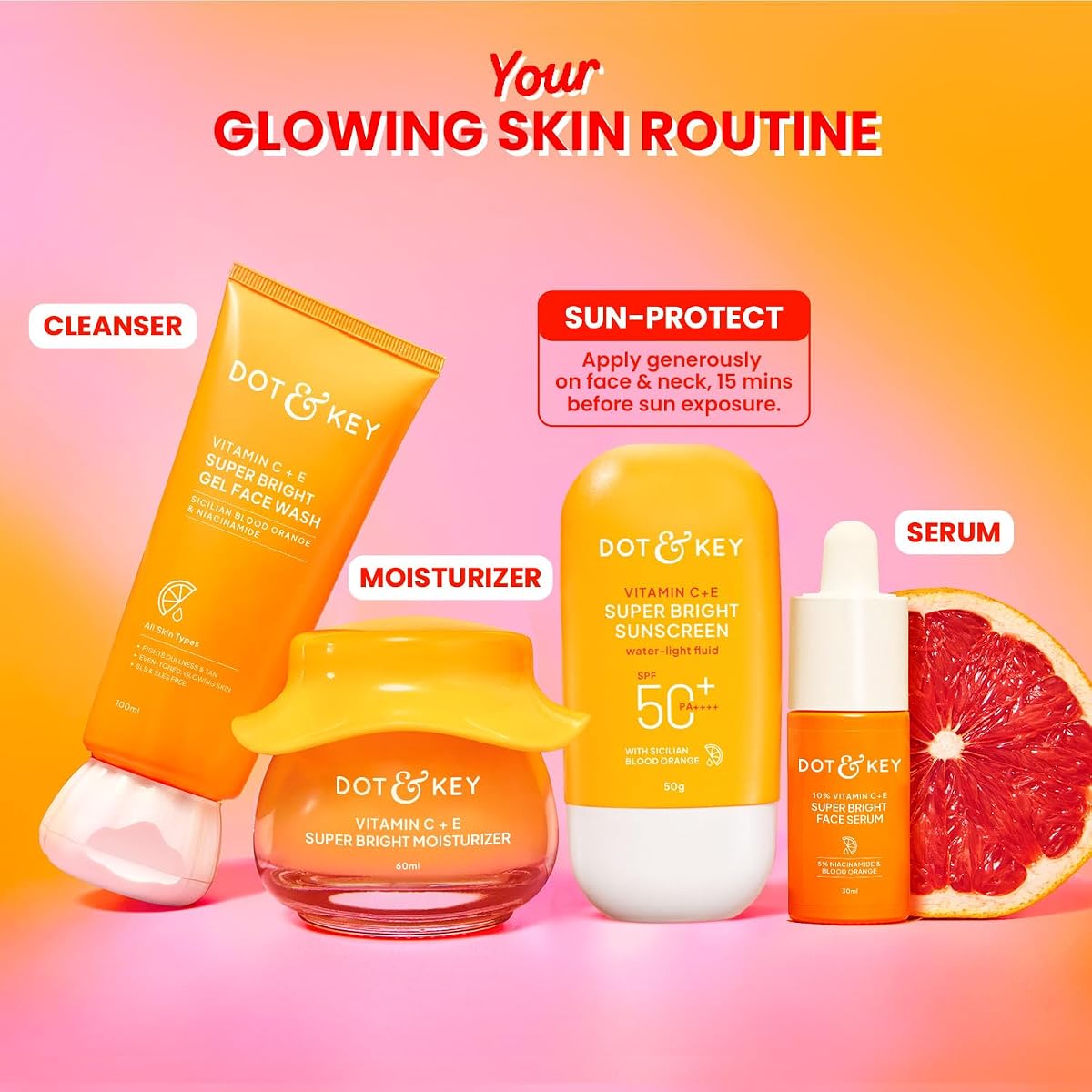 Dot & Key Vitamin C + E Face Sunscreen SPF 50 PA+++ - 50g - Image 7