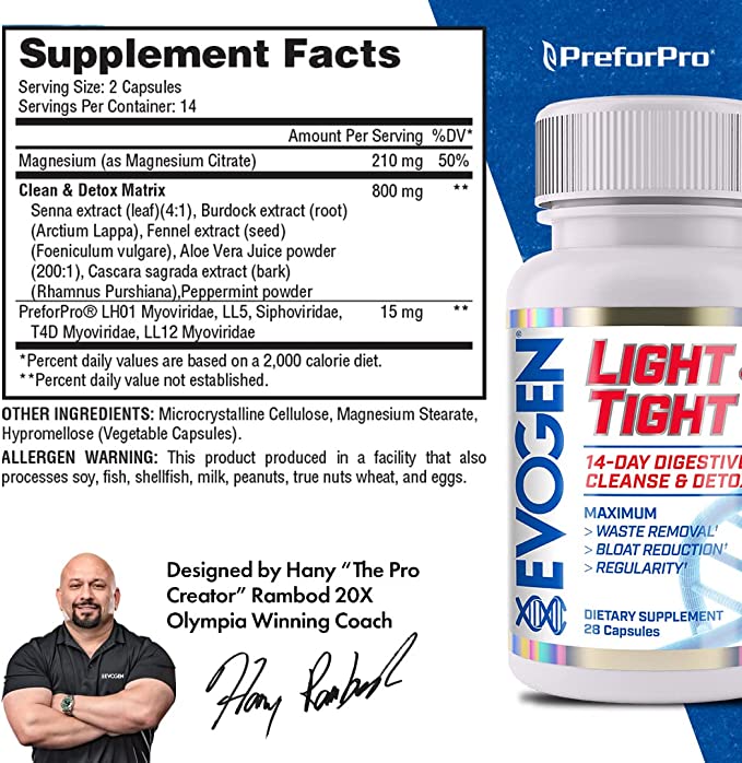 Evogen Light & Tight Extra Strength Cleanse & Detox - Herbal & Ayurvedic - Image 2
