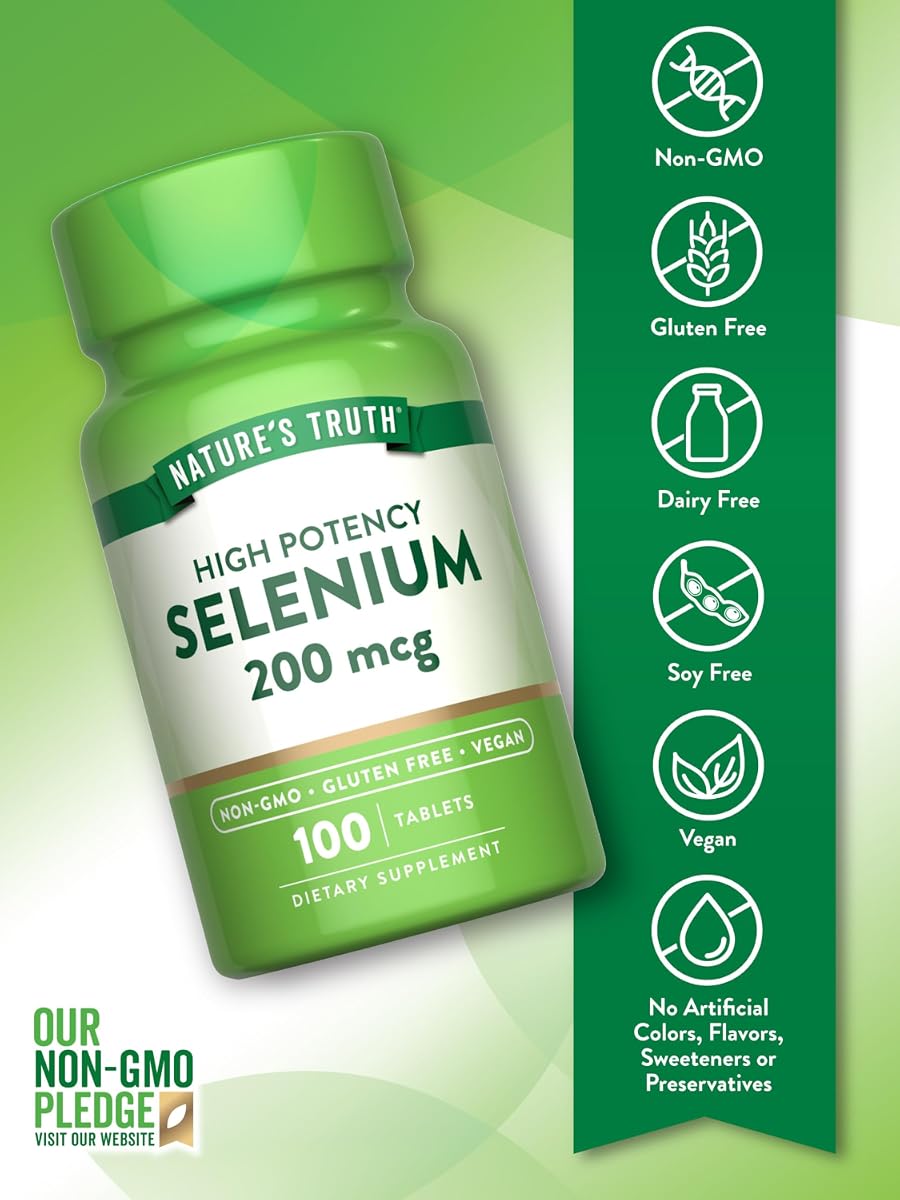 Nature's Truth Selenium 200mcg - 100 Tablets - Image 3