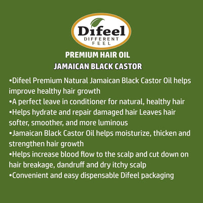 Difeel Hair Treatment - 99% Natural Jamaican Black Castor Oil, 75ml - Image 2