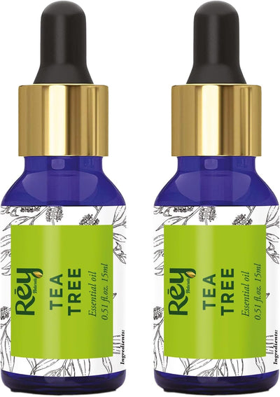 ReyNaturals Tea Tree Essential Oil for Hair, Skin & Face - 15 ml Pack of 2 - Image 6