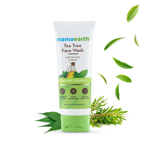 Mamaearth Tea Tree Facewash for Acne and Pimples (100 ml)