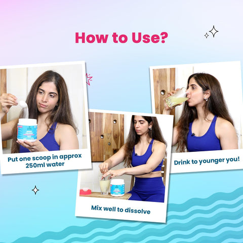 Chicnutrix Marine Collagen - 8G Japanese Collagen Powder | 25 Servings Lemonade Flavour 340G