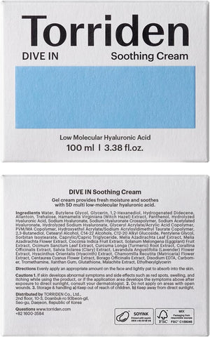 DIVE IN Low Molecular Hyaluronic Acid Soothing Cream