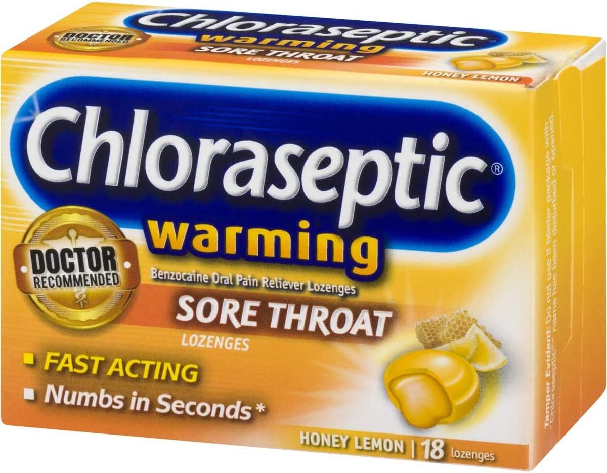 Chloraseptic Warming Sore Throat Lozenges - Honey Lemon, 18 Pack - Image 4