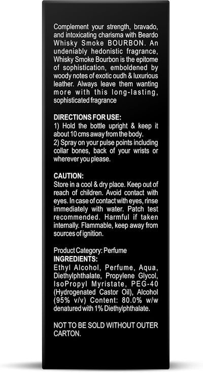 Beardo Bourbon Whisky Smoke Perfume - Woody, Leathery Scent - 50ml EDP - Image 8