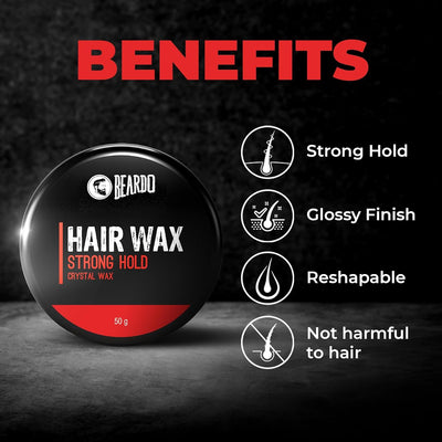 Beardo Strong Hold Hair Wax with Crystal Gel Technology - 50g - Image 2