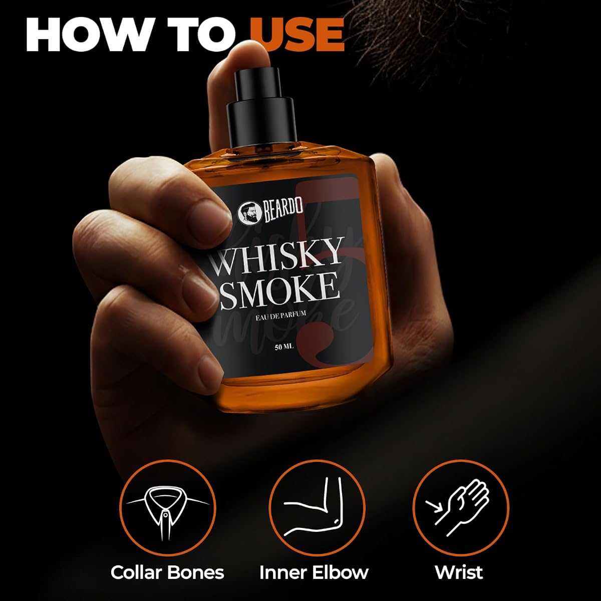 Beardo Whisky Smoke Eau De Parfum - Spicy, Woody-Oudh Scent, 50ml - Image 7