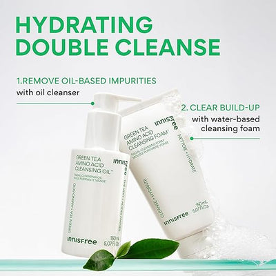 Innisfree Green Tea Amino Cleansing Foam - Face Cleanser with Green Tea, 150g - Image 2
