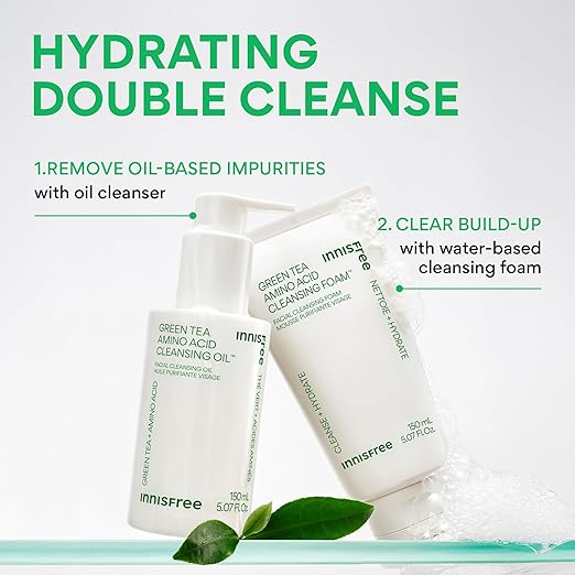 Innisfree Green Tea Amino Cleansing Foam - Face Cleanser with Green Tea, 150g - Image 2