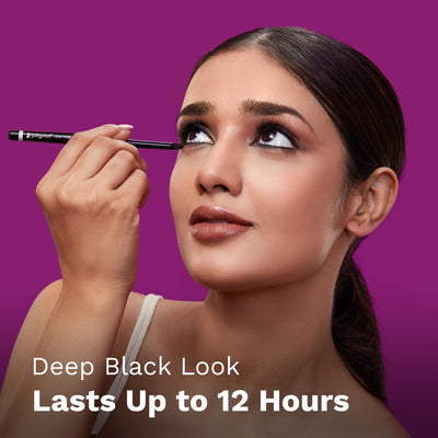 Pilgrim Black Mischief Kajal - Smudge & Waterproof Matte Finish - Image 2