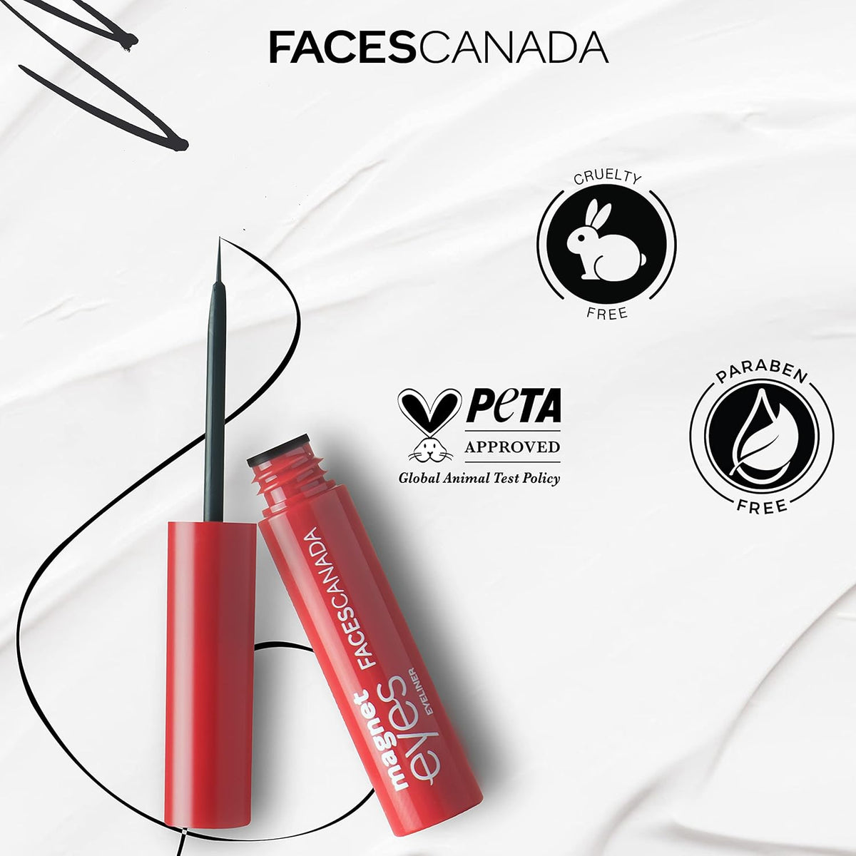 Faces Canada Magneteyes Eyeliner Black - Precision Liquid 3.5 ml - Image 5