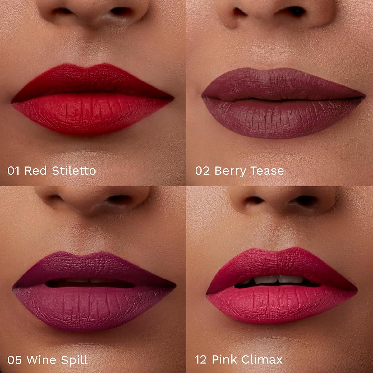 Pilgrim Matte Mini Liquid Lipstick Pack - Hydrating, Smudgeproof, 4 ml - Image 3