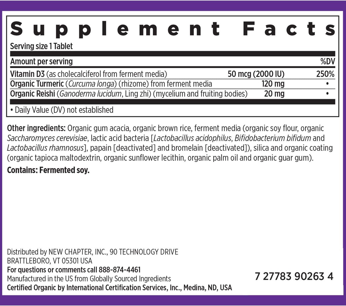 New Chapter Fermented Vitamin D3 - 60 Vegetarian Tablets - Image 8