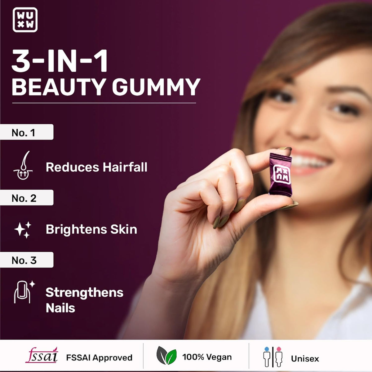 What's Up Wellness Beauty Gummies - Biotin & Superfoods Blend - 30 Gummies - Image 8