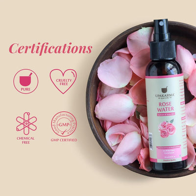 Upakarma Ayurveda Rose Water Spray - Natural Gulab Jal Moisturiser, 120ml - Image 5