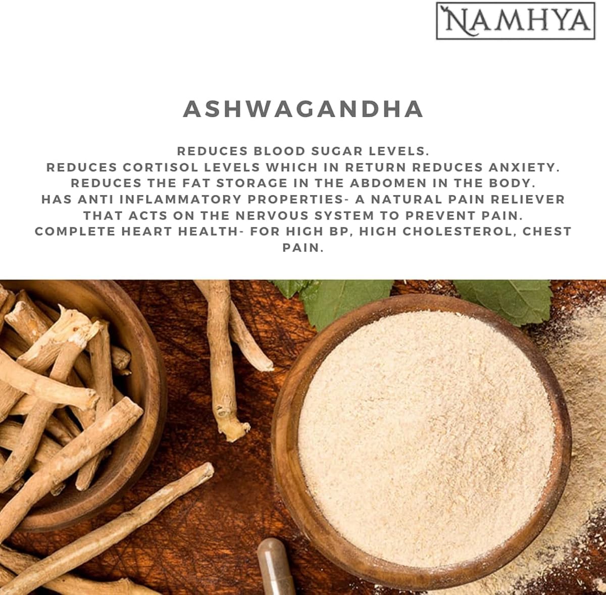 Namhya Ashwagandha Powder - Herbal Ayurvedic Adaptogen 100g - Image 4