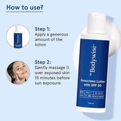 Be Bodywise Sunscreen Lotion SPF 50 PA+++ - 100ml - Image 4