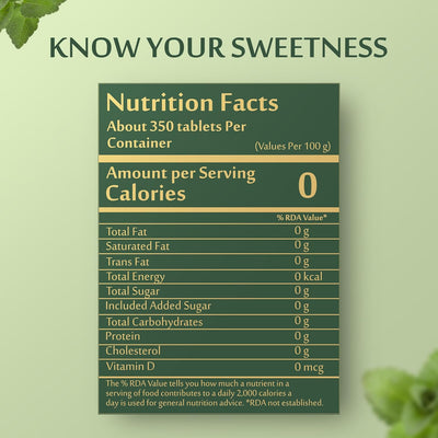 Upakarma Stevia Tablets - Herbal & Ayurvedic Sweetener, 350 Count - Image 2