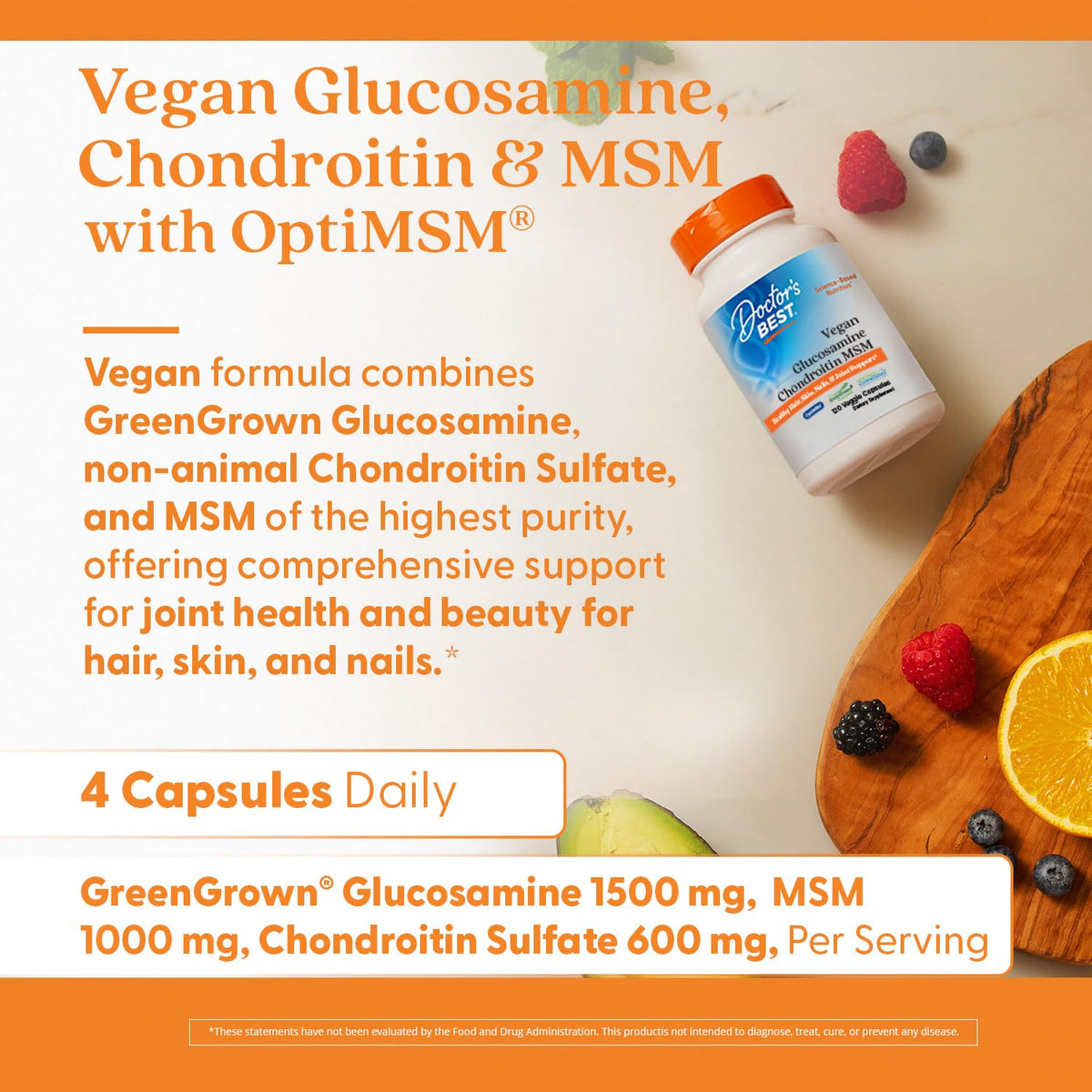 Dr Best Glucosamine Chondroitin MSM - 120 Vegetarian Capsules - Image 5