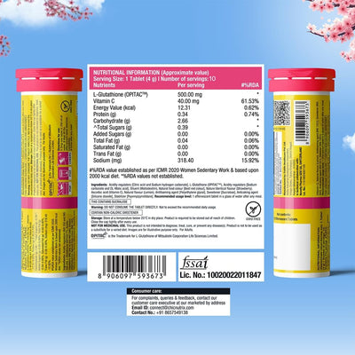 Chicnutrix Glow Effervescent Tablets - Japanese Glutathione & Vitamin C, 10 Pack - Image 5