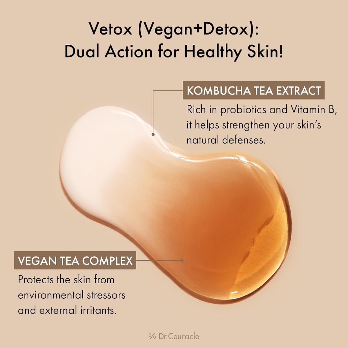 Dr.Ceuracle Vegan Kombucha Tea Essence - Probiotic Rich Face Treatment, 150ml - Image 8