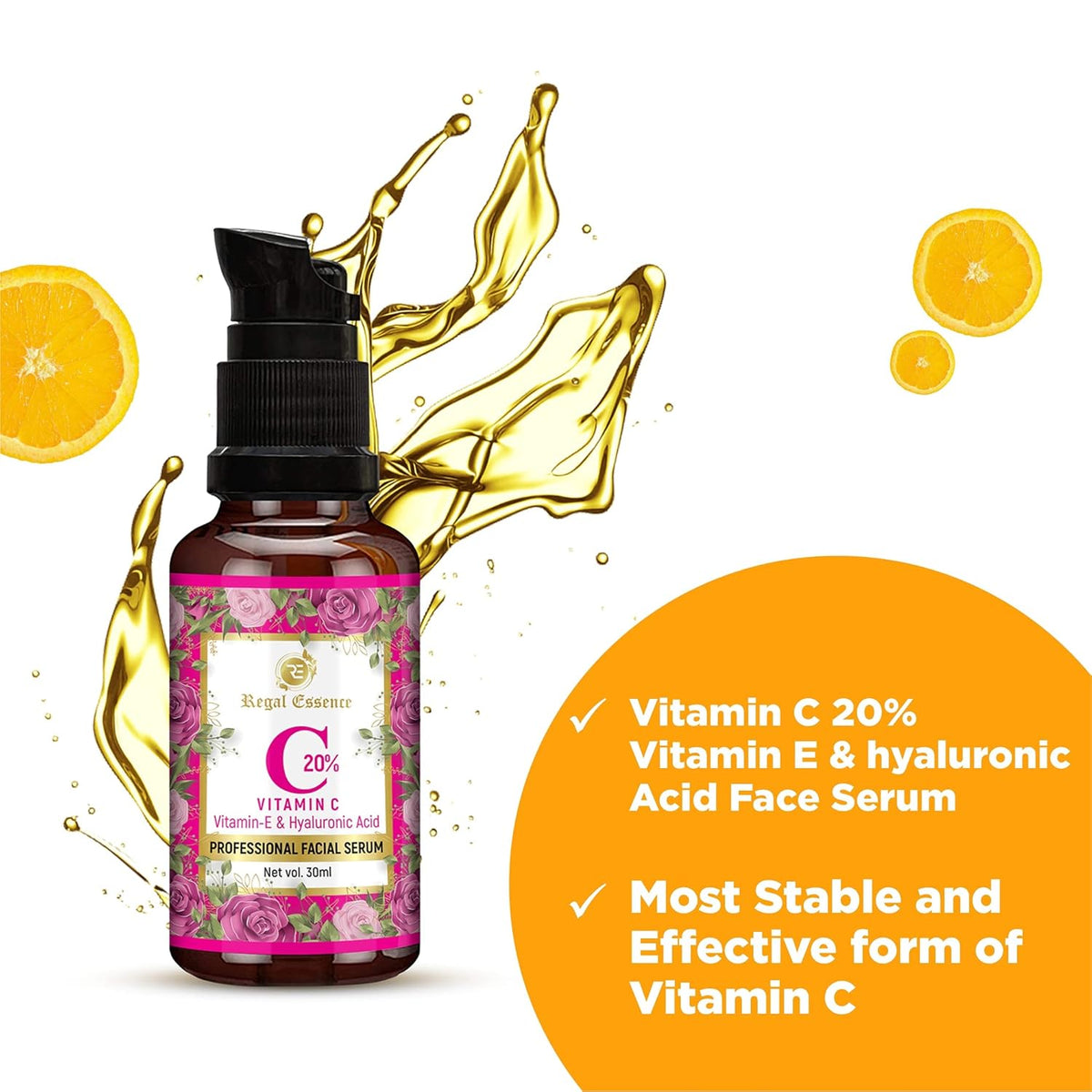 Vedapure Vitamin C Face Serum - Regal Essence, 30ml - Image 5