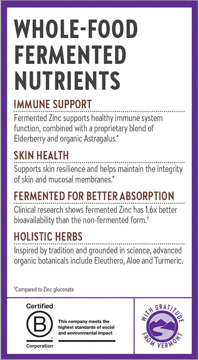 New Chapter Fermented Zinc Complex Capsules - Immune & Skin Support - 60 Count - Image 8