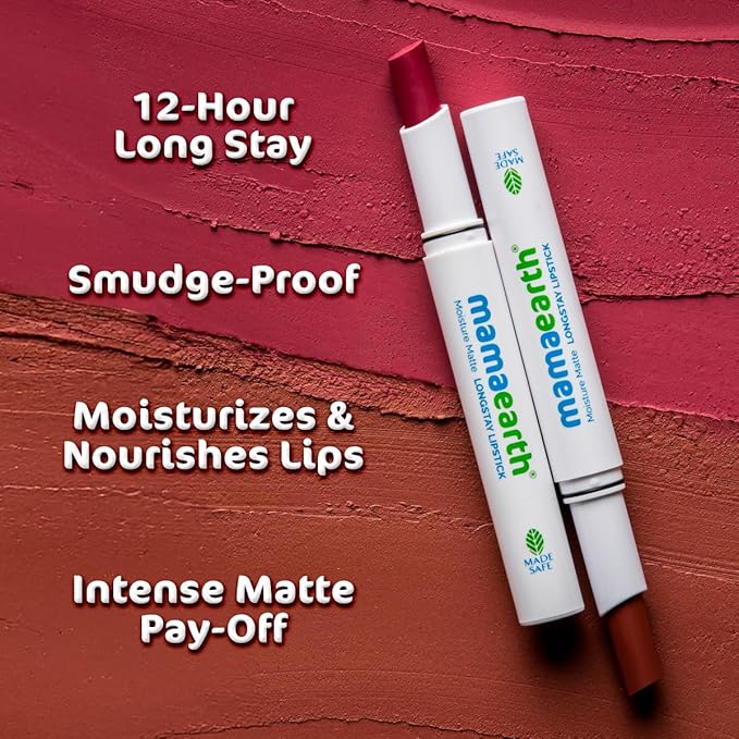 Mamaearth Moisture Matte Lipstick with Avocado Oil & Vitamin E - Bubblegum Nude - 2g - Image 3