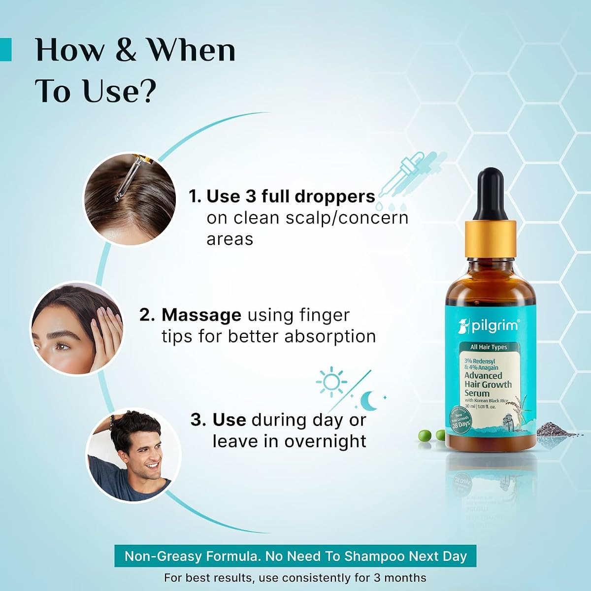 Pilgrim Hair Growth Serum with Redensyl, Anagain & Capilia - 30ml - Image 8