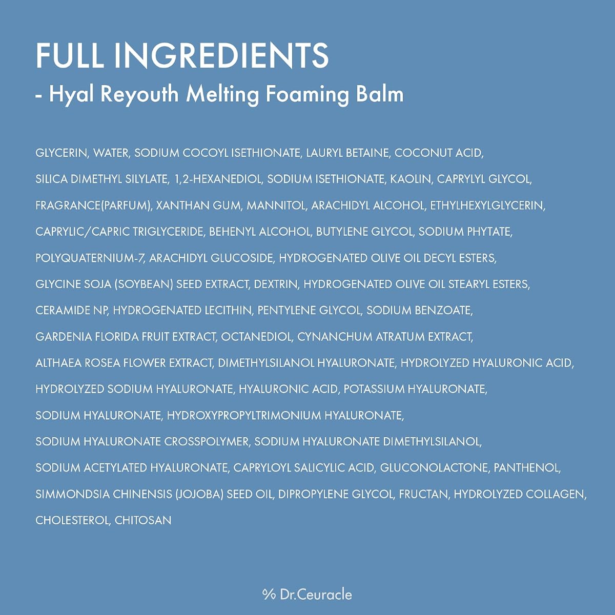 Dr.Ceuracle Hyal Reyouth Melting Foaming Balm - 100ml Face Cleanser - Image 8