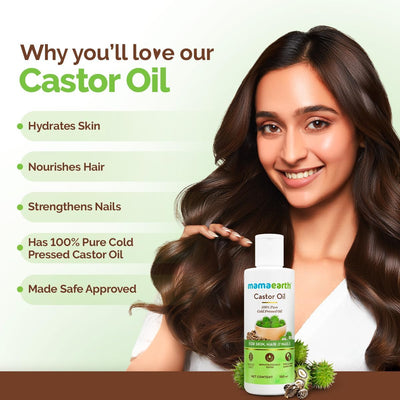 Mamaearth Castor Oil - 100% Pure Cold Pressed, 150ml - Image 2